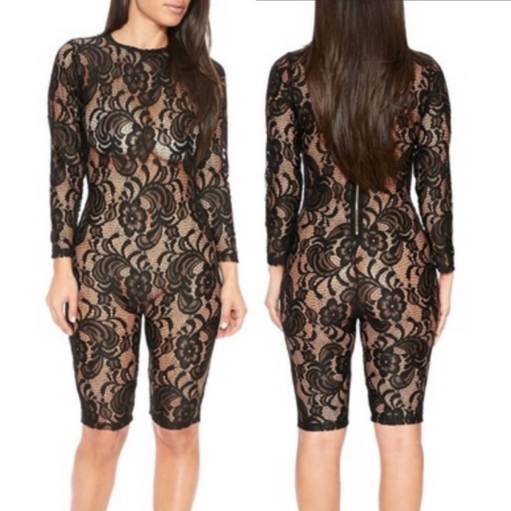 NWT Naked Wardrobe The Lace Fever Jumpsuit